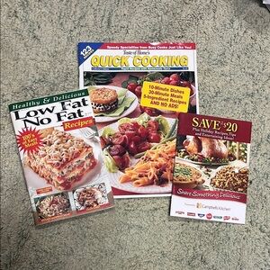 2002 Taste of Home Quick Cooking Recipe Book and Campbell recipe book